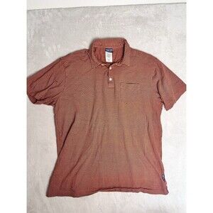 Patagonia Polo Mens XL Squeaky Clean Black Orange Organic Cotton Pocket